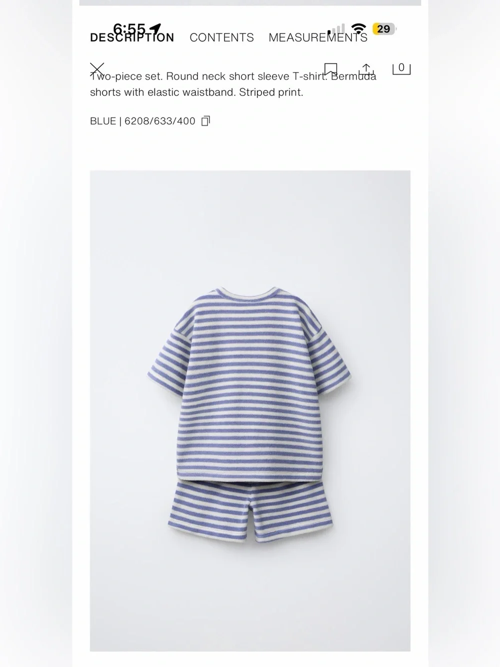 ZARA Terry cloth matching set